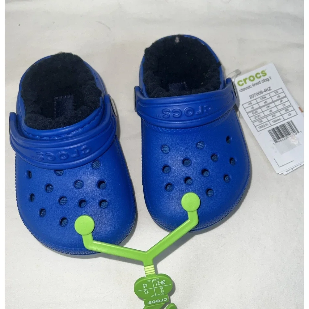 CROCS Classic Lined Clog Toddler Size US Blue New 207009 4KZ Size C5
